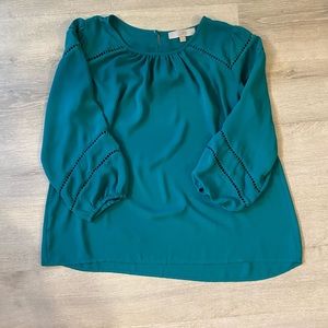 Loft teal blouse size S